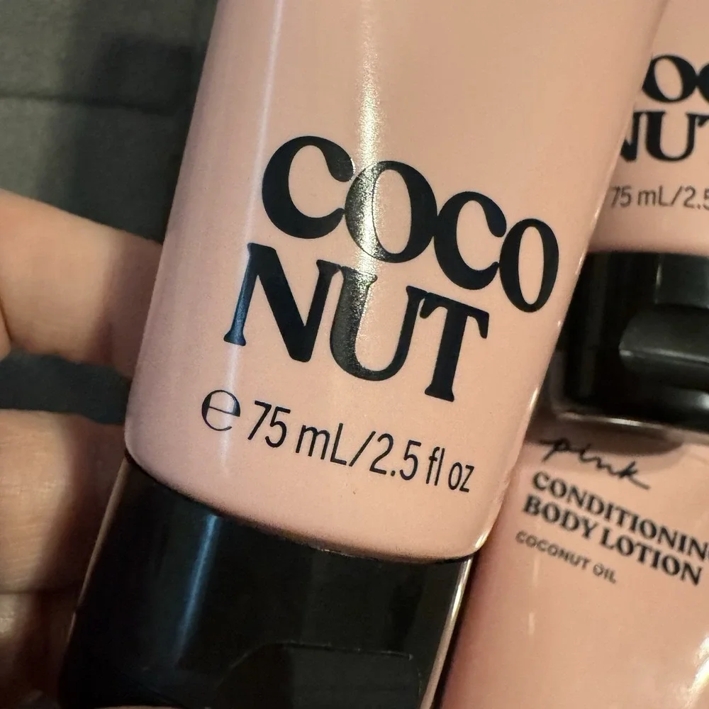 Victoria's‎ Secret PINK Coconut Body Lotion 2.5 oz Travel Size x 4 New Sealed